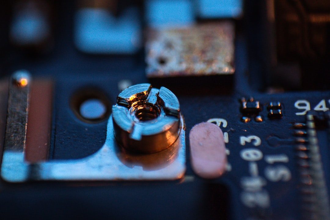 Close-up of a circuit board.